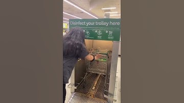 Our Automatic Trolley Sanitisers In Action #Shorts