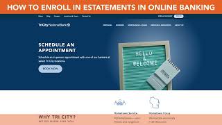 How to enroll in eStatements in online banking