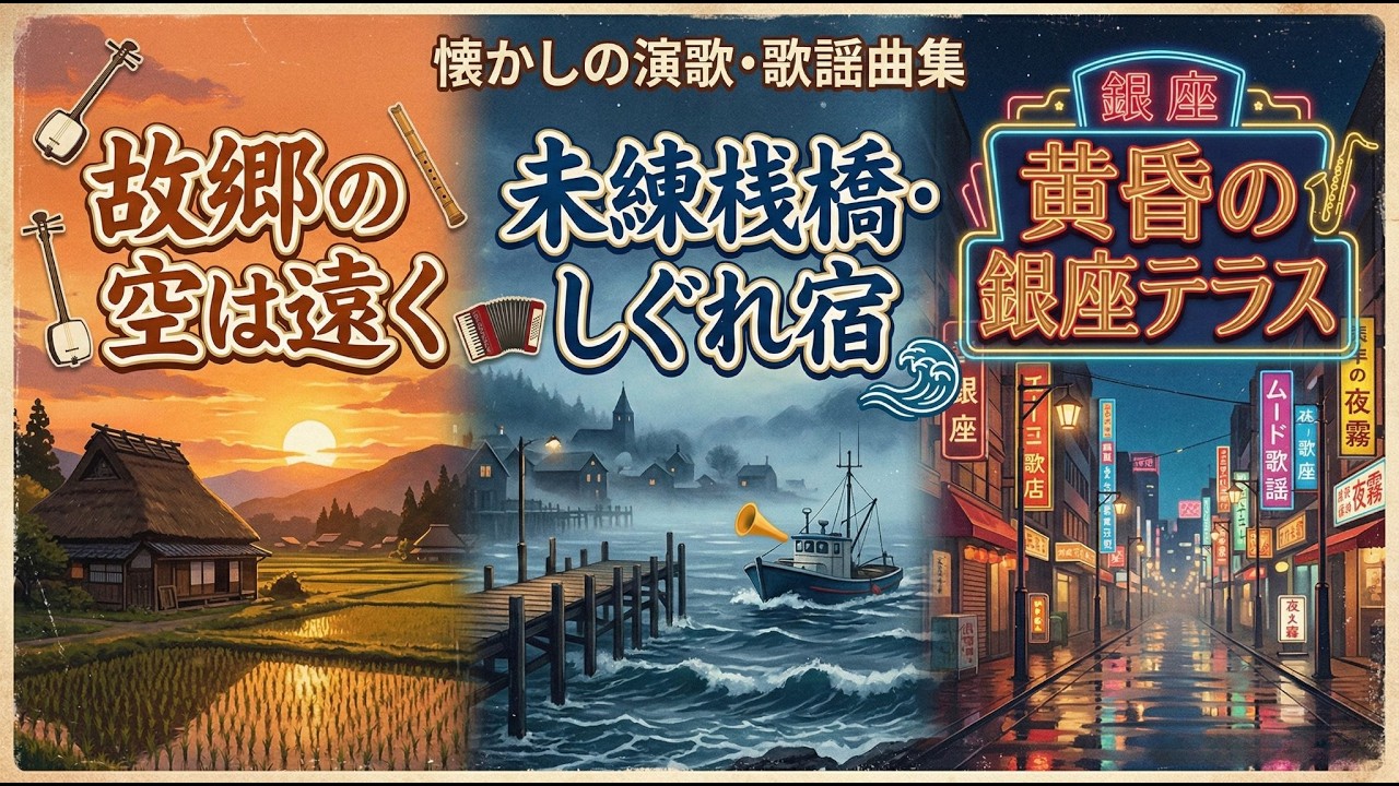 【演歌・歌謡曲】あの頃の記憶が蘇る、情熱と涙のオリジナル3曲集