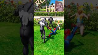 GTA V: IRON MAN SAVING SPIDER-MAN FROM VENOM ?| shorts youtubeshorts grandtheft