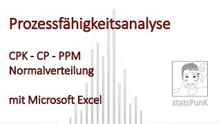 Prozessfahigkeit Cpk Cp Ppm Normalverteilung Excel Demo Youtube