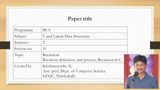 SESSION 31: RECURSION
