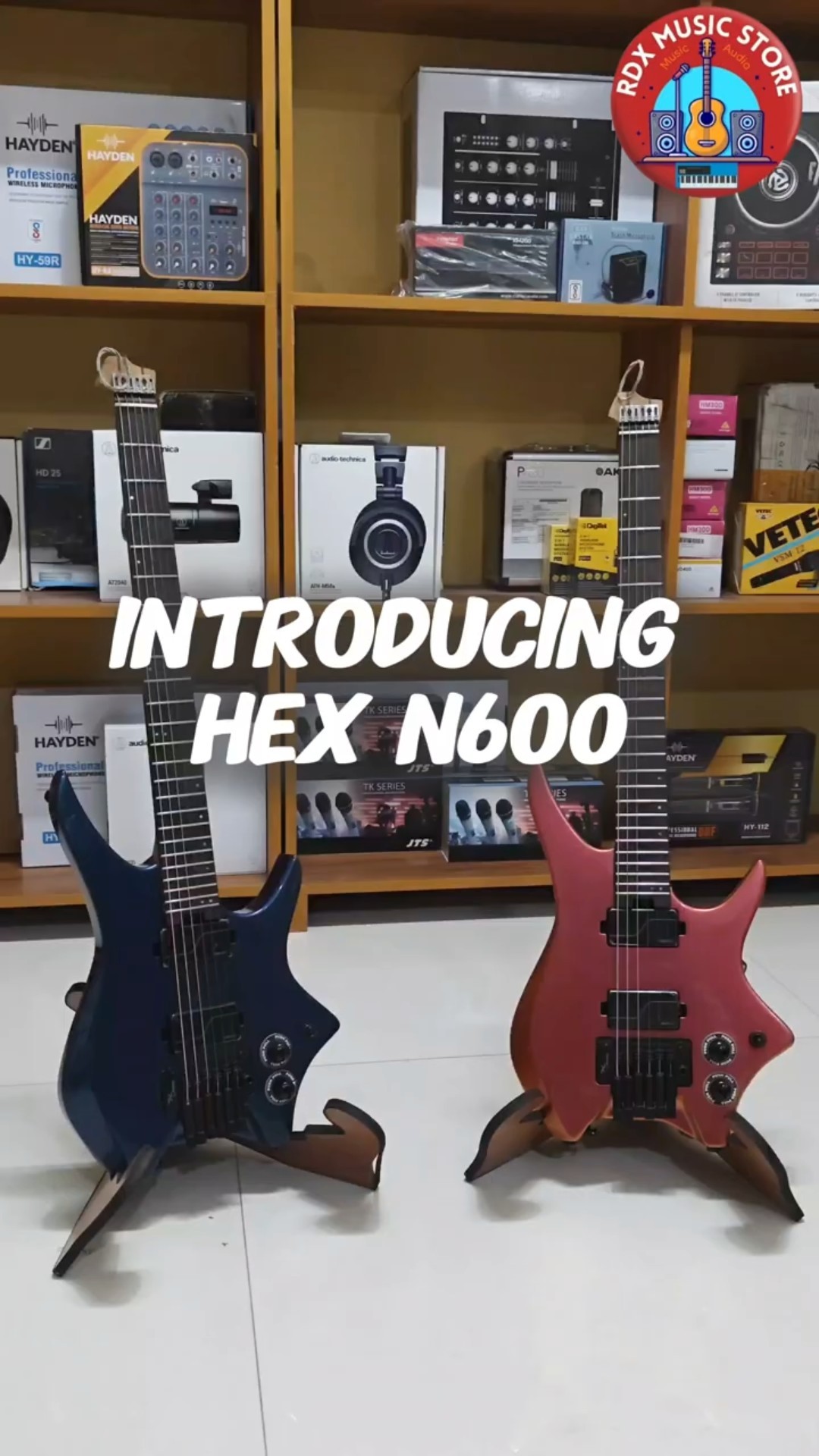 Hex N600 Headless Electric Guitar Order Now at rdxmusicstore.in