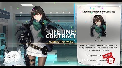 Counter Side : "Xion Lin" Lifetime contract cutscene