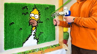 ASMR Rug Tufting | Homer Simpson Meme Rug (Start To Finish)