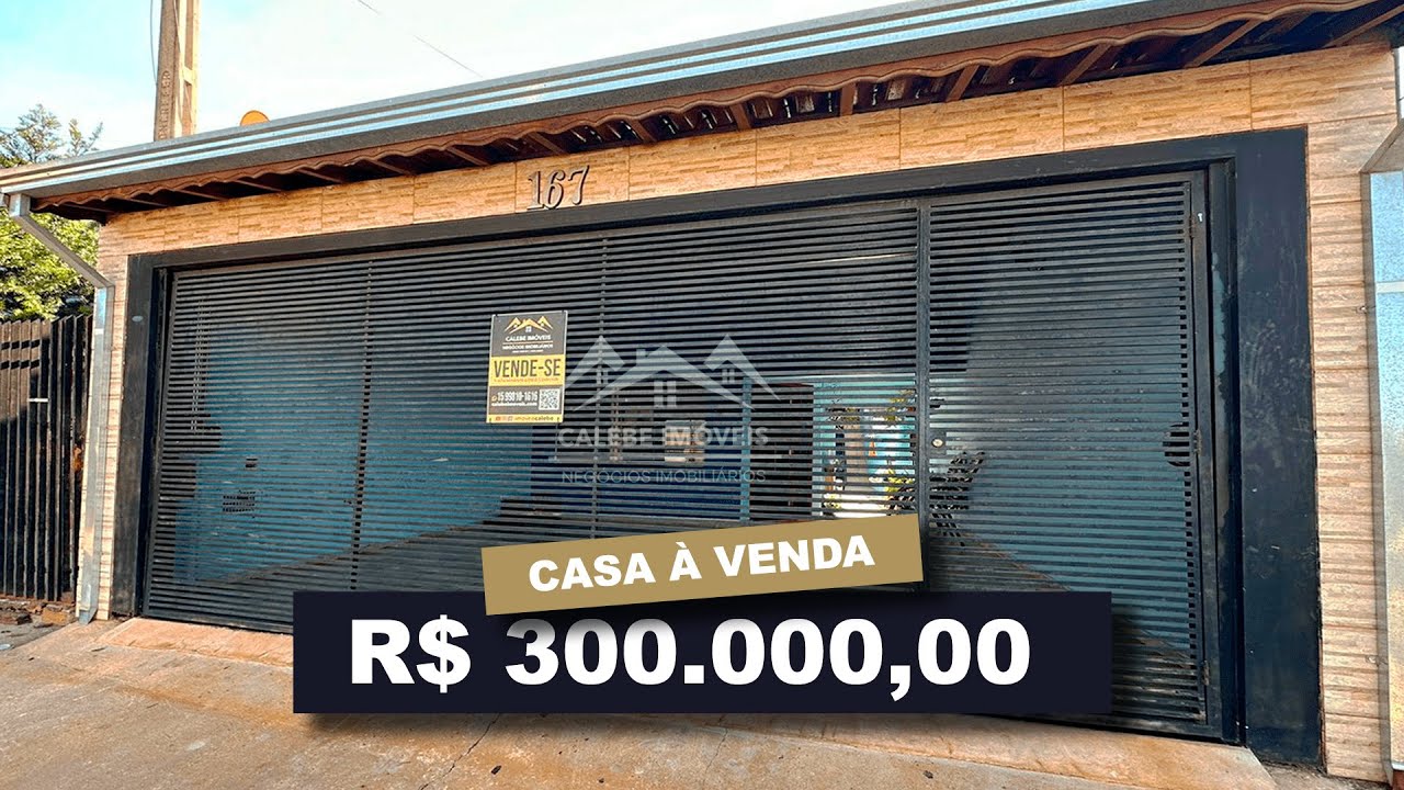 R$300.000  |  Casa de 150 m²  📍 Jardim Planalto, Tatuí-SP