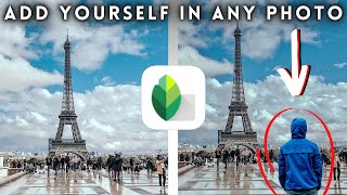 How to ADD YOURSELF to any PHOTO/ Snapseed Editing Tips and Tricks (iOS and Android) screenshot 1