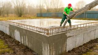 BUILDING A COMPACT HOUSE - Step-by-Step Strong Foundation Construction