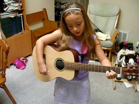 7 Year Old Delaney Hubbard singing and playing "Ev...