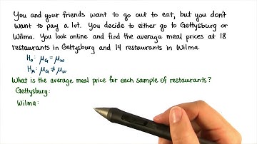 Average Meal Price - Intro to Inferential Statistics