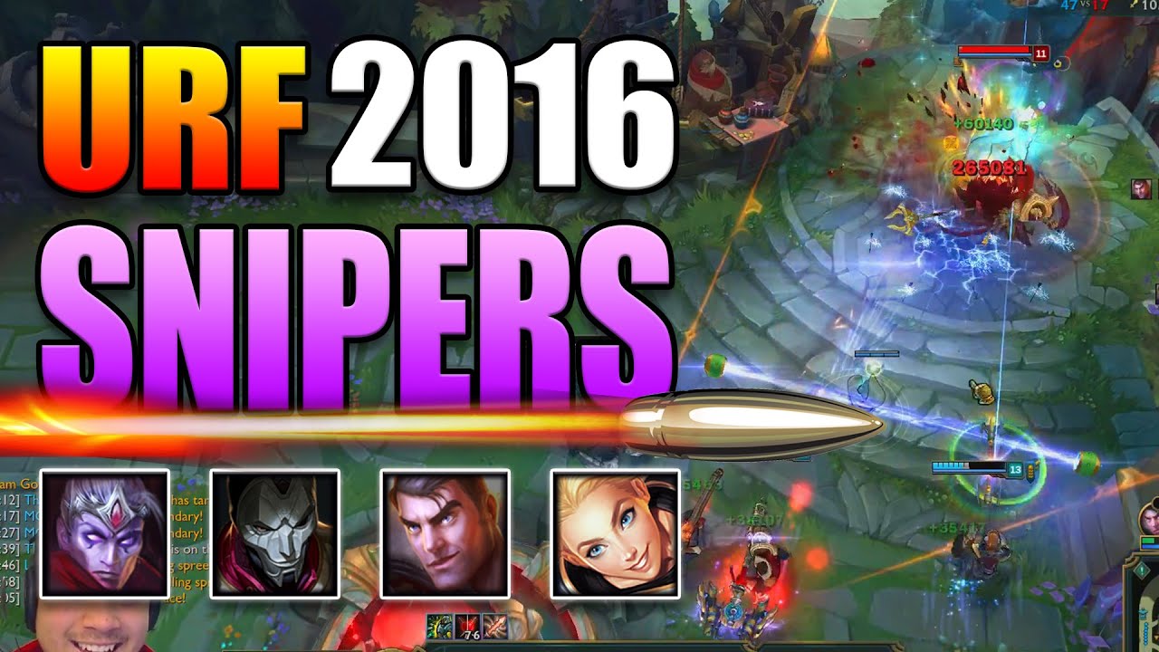 URF 2016 SNIPER COMP PERMANENT POKE! League of Legends YouTube