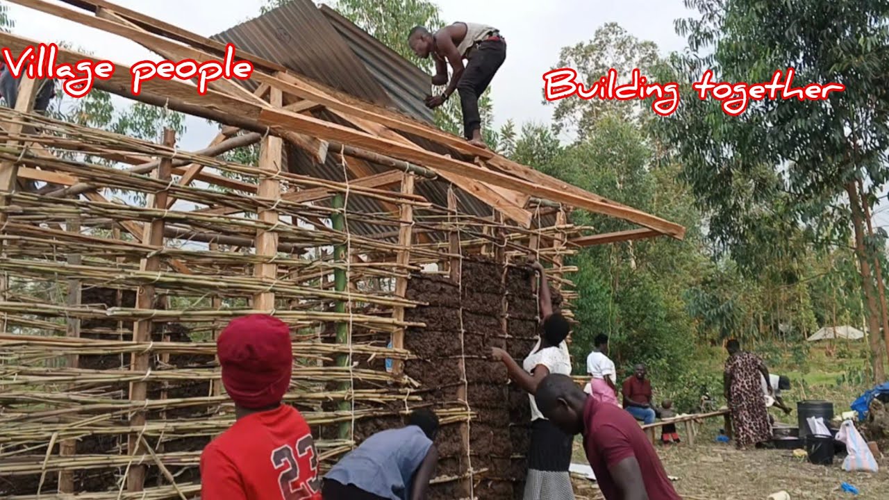 Helping My Neighbor Build a House | Community Village Life