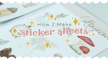 how i make sticker sheets // procreate + photoshop + cricut