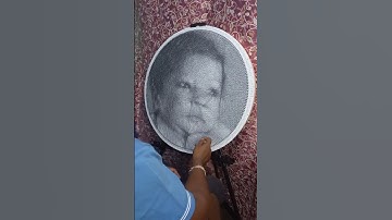 Realistic string portrait | whatsapp 9851899111 #art #stringart #threadart #stringarttutorial #vlog