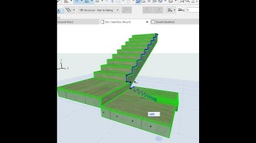 Remove tread on stair landing archicad #Shorts