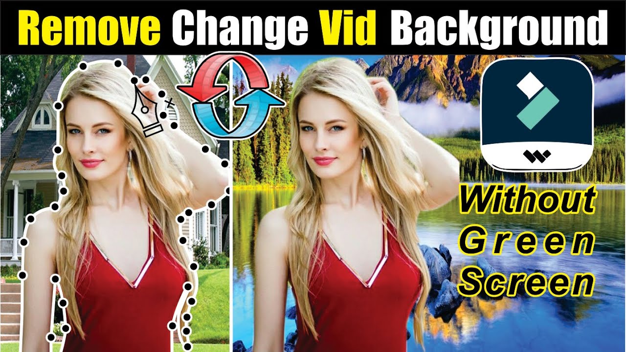 How to Remove & Change Video Background Without Green Screen in Filmora X -  YouTube