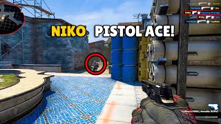 G2 NIKO incredible Pistol Ace Against NAVI! JKS is on Fire! CSGO Highlights