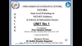 Unit 1 Information Society in Library Science for NET/SET/Ph.D. by Dr.Sudhir Nagarkar vgc-२