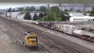 BNSF GP39-2  #2959 Remote Control unit rolls past MOW equipment @ Vancouver, WA  6/24/15