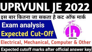 UPRVUNL JE Cut off 2022 | UPRVUNL Paper Analysis | UPRVUNL JE Exam Analysis | UPRVUNL JE Exam Review