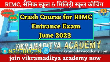 Rimc Crash Course for RIMC Entrance Exam June 2023 || VIKRAMADITYA ACADEMY join us now 9991918624
