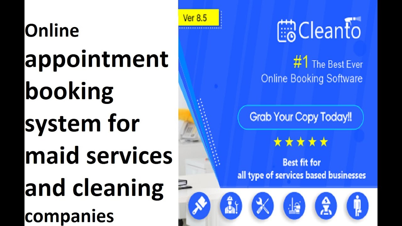 Online appointment booking system for maid services and cleaning companies