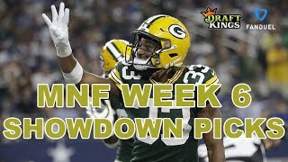 WEEK 6 MONDAY NIGHT FOOTBALL NFL DFS SHOWDOWN PICKS - Lions-Packers - Awesemo.com