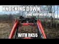 #55 Ditch project part 1 Clearing trees with rk55 and grapple