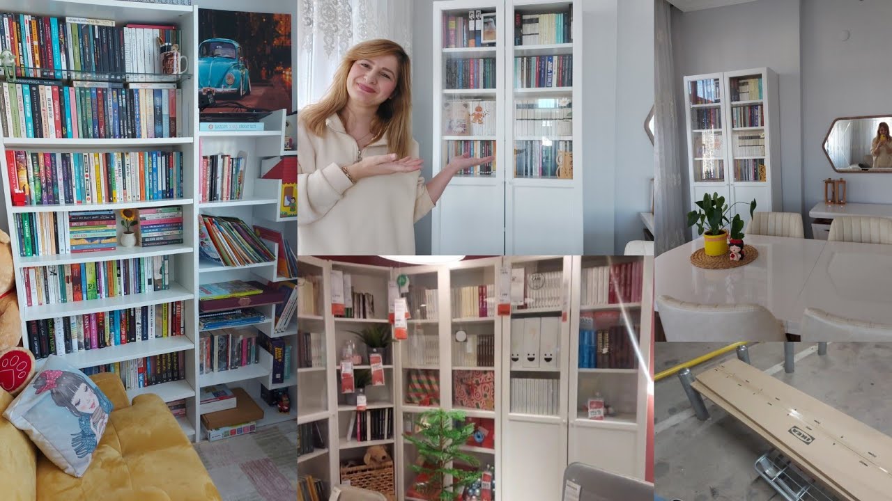 YENİ EVE YENİ KİTAPLIK LAZIMDI! | İkea Billy Kitaplık Düzenleme, Kitaplık Turu 