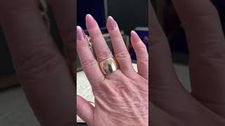 Impressive Wide 9ct Yellow Gold ‘’Cigar’ - Barrel’ Ring 16 Grams