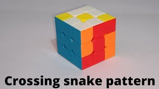 Make Crossing snake on Rubik's Cube without Algorithm