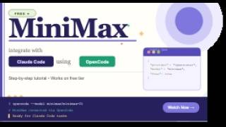 Run MiniMax Model Free in Claude Code via OpenCode | Step-by-Step Tutorial Profile