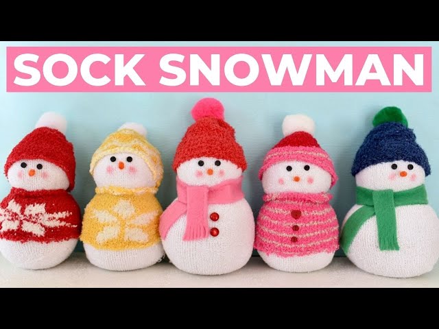 How to Make an Easy Sock Snowman Craft - This Pixie Creates