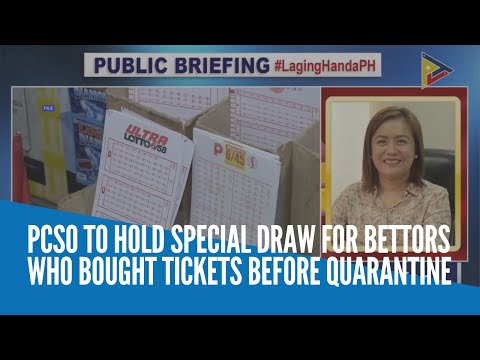 PCSO to hold special draw for bettors who bought tickets before quarantine