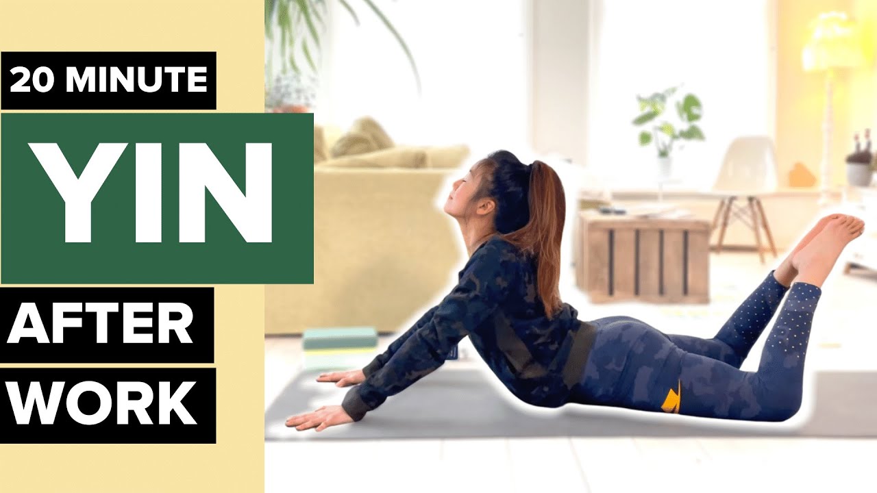 20 Minute Yin Yoga Restorative Flow After Work to Destress - YouTube
