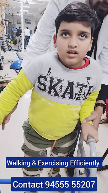 Young CP warrior Walking & Exercising | Physiotherapy Treatment in Lucknow 94555 55207