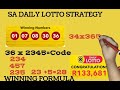 HOW TO CALCULATE SA DAILY LOTTO WINNING NUMBERS |DAILY LOTTO JACKPOT WINNER | 04 December