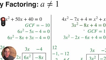 3.4.2 Solving Quadratic Equations by Factoring  (a ≠ 1) v2