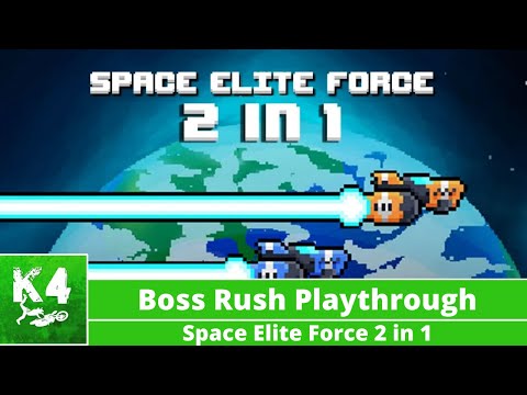 Space Elite Force 2 in 1 - Boss Rush Mode S.E.F 2 Playthrough on Xbox (Golden Spaceship Achievement)