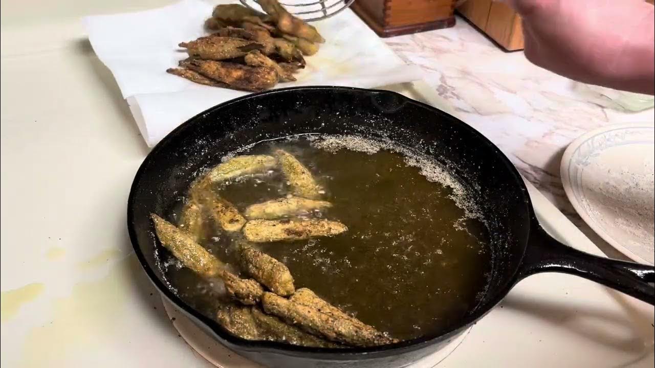 Deep Fried Pickled Okra Day 18 threeriverschallenge okra pantry 