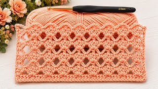 WOW ! 2ROW REP 🥰 ! Very Unique Pattern for Sweaters & Cardigans Easy Crochet Stitch for Beginners