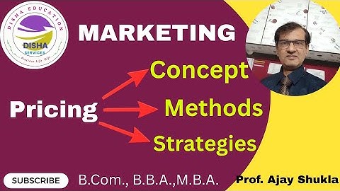 Pricing and Pricing Strategies Pricing | B.Com | BBA | MBA