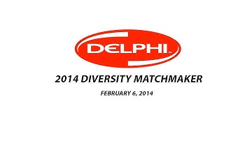 Delphi 2014 Diversity Matchmaker: Opening with Caleb Guiterrez