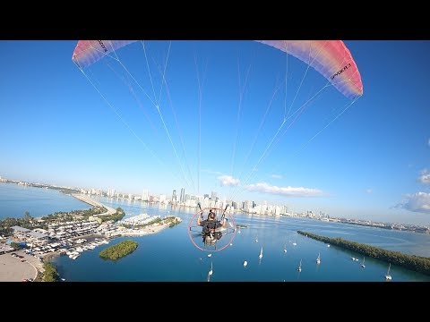 Flight #77 -- Gopro Hero 8 Paramotor Chasecam  - Miami and Key Biscayne, FL