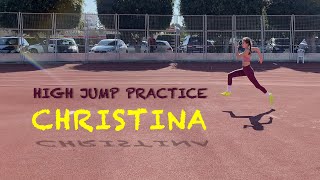 Christina. High Jump practice