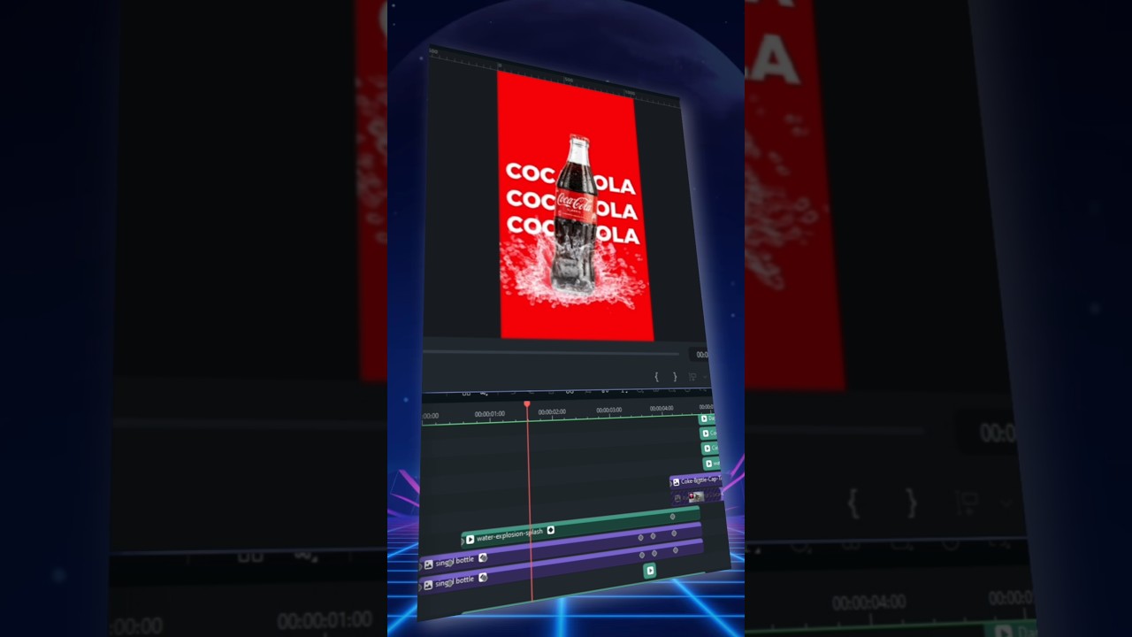 Coca-Cola Motion Graphics in FILMORA 14 