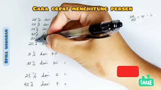 Hanya 5 Detik. Bongkar, Cara Cepat Menghitung Persen. Soal yang sering ada di psikotes.