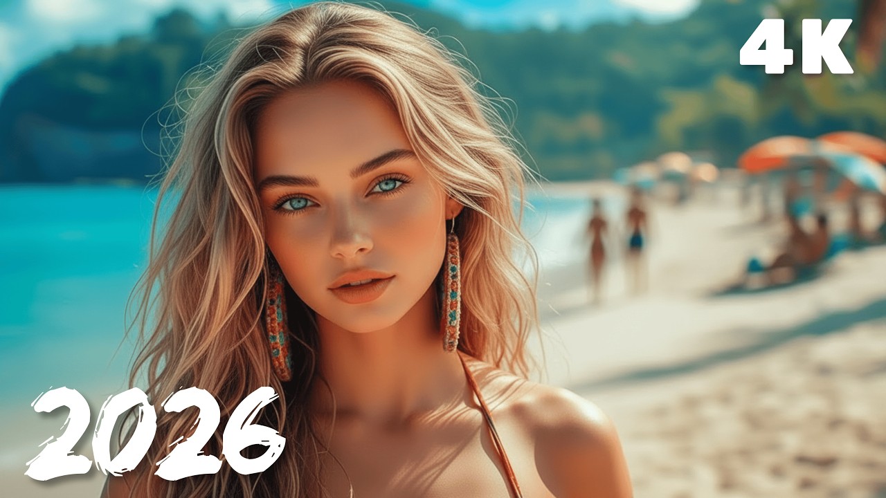 Palm Breeze Escape 🌬️ Chill Deep House Tropical Summer Relaxing Mood 4K UHD 2026 | Blue Shore Beats