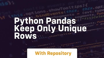 python pandas keep only unique rows
