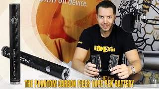Phantom Carbon Fiber 500 mAh Oil Pen Battery for 510 prefilled cartridges | 2-4V variable voltage
